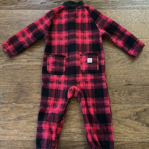 Carhartt Fleece One Piece - Buffalo Print 12 Mo - Picture 2 of 5